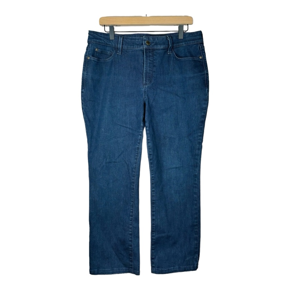 NYDJ Marilyn Straight High Rise Dark Wash Jeans Size 14P